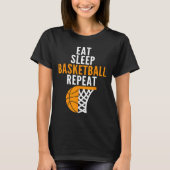 eet basketbal en herhaal de bal t-shirt (Voorkant)