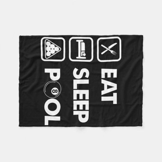 Eet biljartkampioenschap fleece deken (Voorkant (Horizontaal))