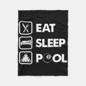 Eet biljartkampioenschap fleece deken (Voorkant)