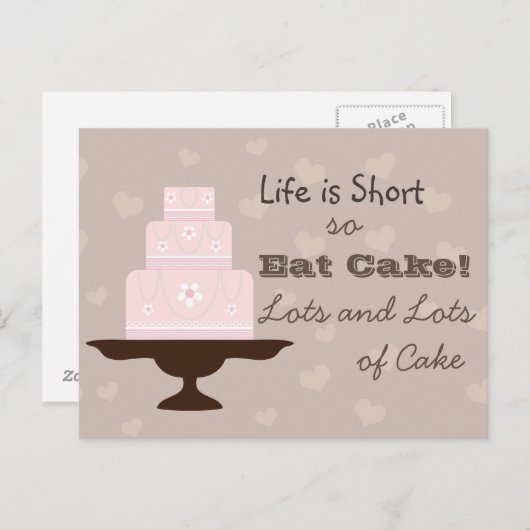 Eet Cake! Briefkaart (Voorkant / Achterkant)