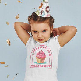 Eet cupcakes voor het ontbijt kinder shirts