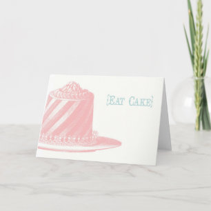 Eet de Kaart van de Verjaardag van de Cake