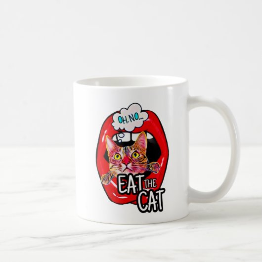 Eet de kat! koffiemok (Rechts)