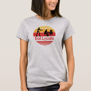 Eet de lokale bevolking Zombie Humor T-shirt