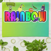 Eet de regenboog theedoek (Gevouwen)