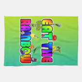 Eet de regenboog theedoek (Horizontaal)