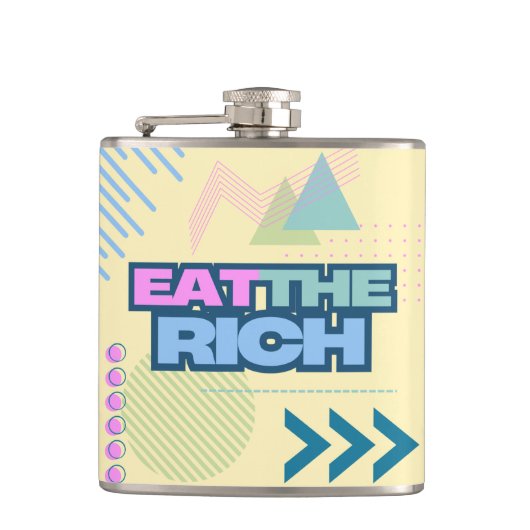 Eet de Rich 90s Vibe Flask Heupfles (Voorkant)