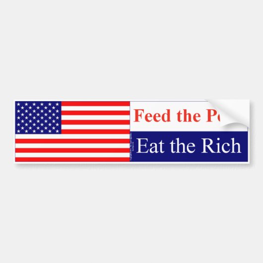 Eet de Rich Bumpersticker (Voorkant)