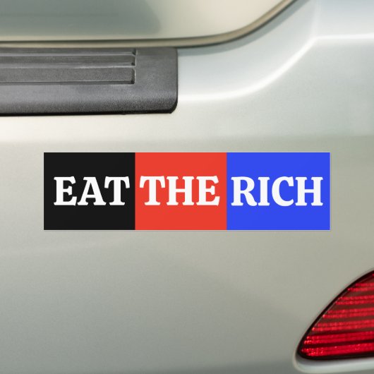 Eet de Rich Bumpersticker (Op auto)
