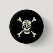 Eet de Rich Ronde Button 3,2 Cm (Voorkant)