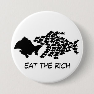 Eet de Rich Ronde Button 7,6 Cm