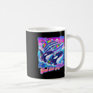 Eet de rijke walvis 90s Orca Funny Whale Animal Ya Koffiemok