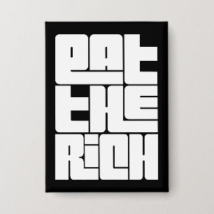 Eet de Rijken - Grappige Socialist Button