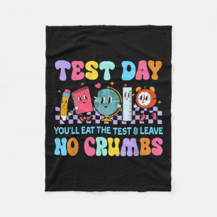 Eet de test Laat geen kruimels Motivatie Gezegde Fleece Deken
