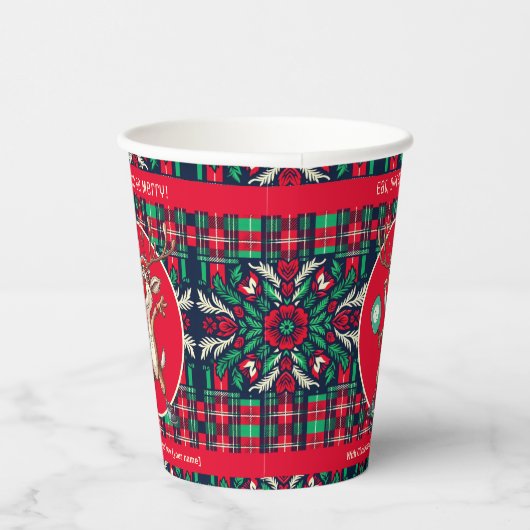 Eet Dink en wees vrolijk, Christmas pickleball Papieren Bekers (Rechts)