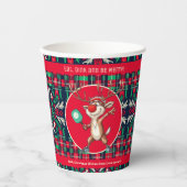 Eet Dink en wees vrolijk, Christmas pickleball Papieren Bekers (Voorkant)