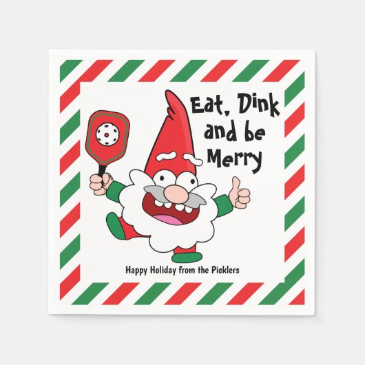 Eet, dink en wees vrolijk kerstbal Napki Servet (Voorkant)
