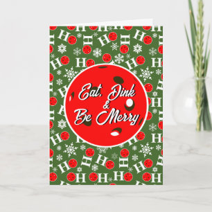 Eet Dink & Wees Vrolijk Rood Groen Ho Ho Ho Pickle Kaart