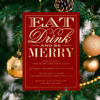 Eet, Drink & Be Merry Feestelijke Kerst Echt