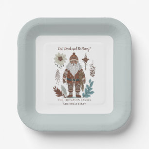 Eet Drink Be Merry Nordic Santa Christmas Papieren Bordje