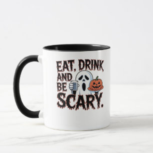 Eet Drink Be Scary Halloween Pompoen Creatieve Sti Mok