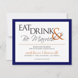 Eet, Drink & Ben getrouwd bruiloft Save the Date