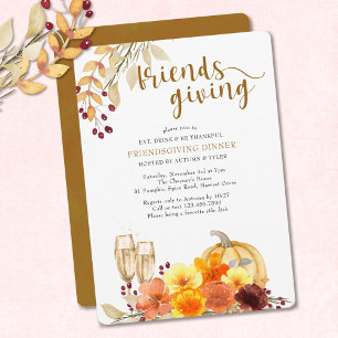 Eet Drink dankbaar Herfst Bloemen Vriendendankdag Kaart