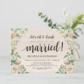 Eet, drink, Elopement Reception Kaart (Staand voorkant)