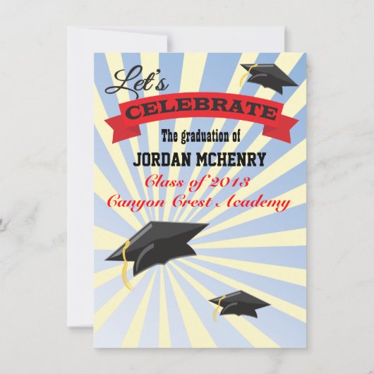 Eet, Drink en Afstuderen!  Afstudeeruitnodigingen Kaart (Achterkant)