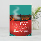 Eet Drink en Barbeque 4 juli Familie BBQ Kaart (Staand voorkant)