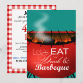 Eet Drink en Barbeque 4 juli Familie BBQ Kaart (Voorkant / Achterkant)
