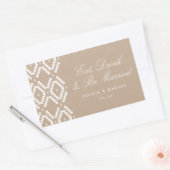 Eet, Drink en Be Married label, mini champagne Rechthoekige Sticker (Envelop)