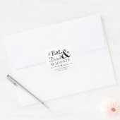 Eet Drink en ben 70 Retro 70e verjaardag Vierkante Sticker (Envelop)