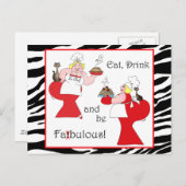 Eet, Drink en ben dood! Briefkaart (Voorkant / Achterkant)