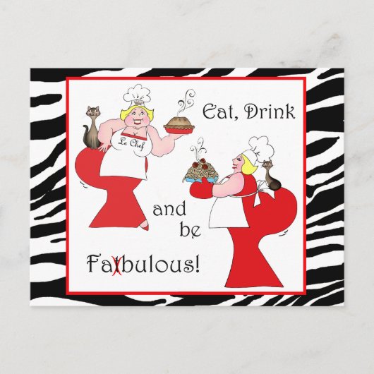 Eet, Drink en ben dood! Briefkaart (Voorkant)