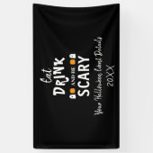 Eet, Drink en ben eng Halloween Spandoek (Verticaal)