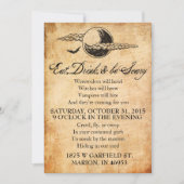 Eet, Drink, en ben eng Halloween Uitnodiging (Voorkant)