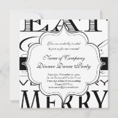 Eet Drink en ben zeer smerig elegant design Kaart (Voorkant)