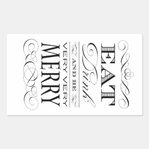 Eet Drink en ben zeer smerig elegant design Rechthoekige Sticker