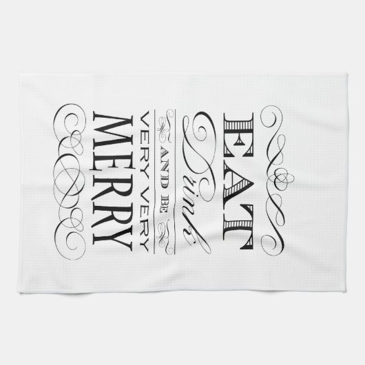 Eet Drink en ben zeer smerig elegant design Theedoek (Horizontaal)