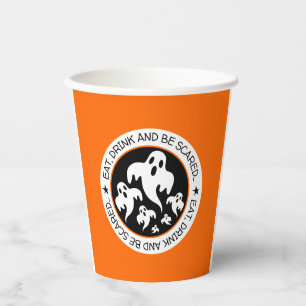 Eet, drink en bespaar de aanwezigheid van Hallowee Papieren Bekers