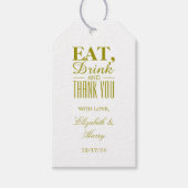 Eet, Drink en dank je Gold Cadeaulabel (Voorkant)