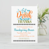 Eet drink en geef bedankt kaart (Staand voorkant)