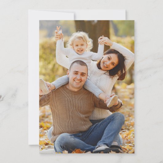 Eet, Drink en geef Bedankt Thanksgiving Dinner Par Kaart (Achterkant)