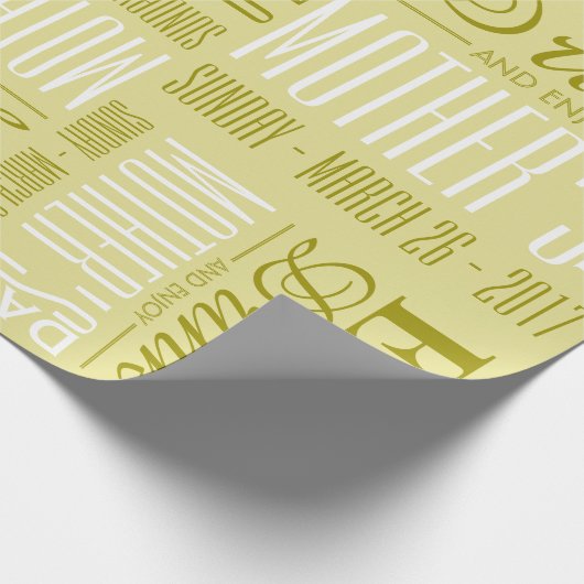 Eet, Drink en geniet van Moederdag Cadeaupapier (Hoek)