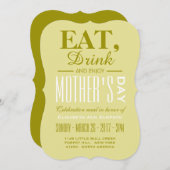 Eet, Drink en geniet van Moederdag Kaart (Voorkant / Achterkant)