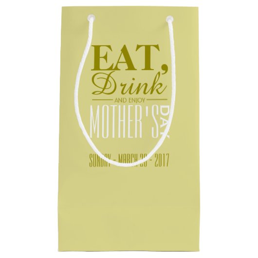 Eet, Drink en geniet van Moederdag Klein Cadeauzakje (Voorkant)