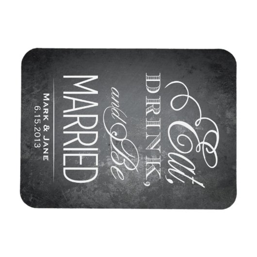 Eet, drink en getrouwd zijn magneet (Horizontaal)