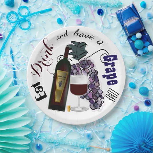 Eet Drink en heb een Grafiektijd Papieren Bordje (Feest)