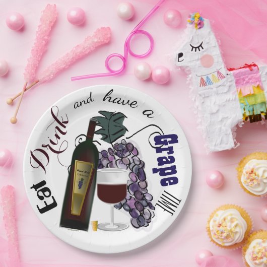Eet Drink en heb een Grafiektijd Papieren Bordje (Feest)
